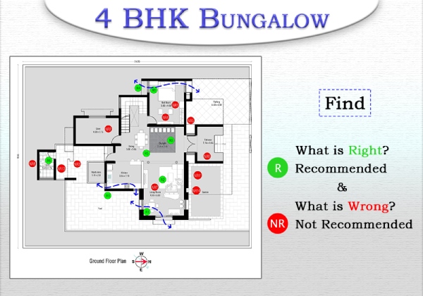 4 BHK - Bungalows (470 sq. mt.) - Ground Floor Plan