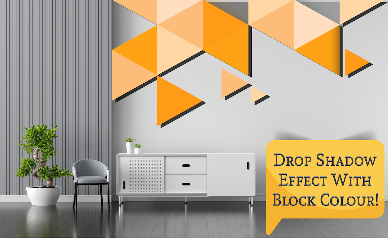 Create Drop Shadow Effect On Wall With Block Colour!