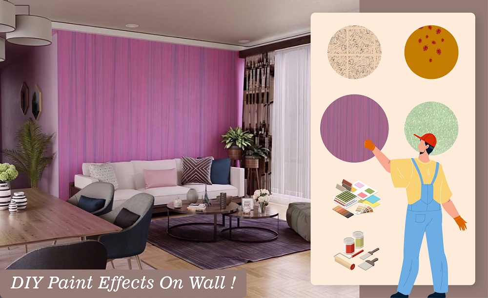 Paint the walls yourself with the color and pattern of your choice!